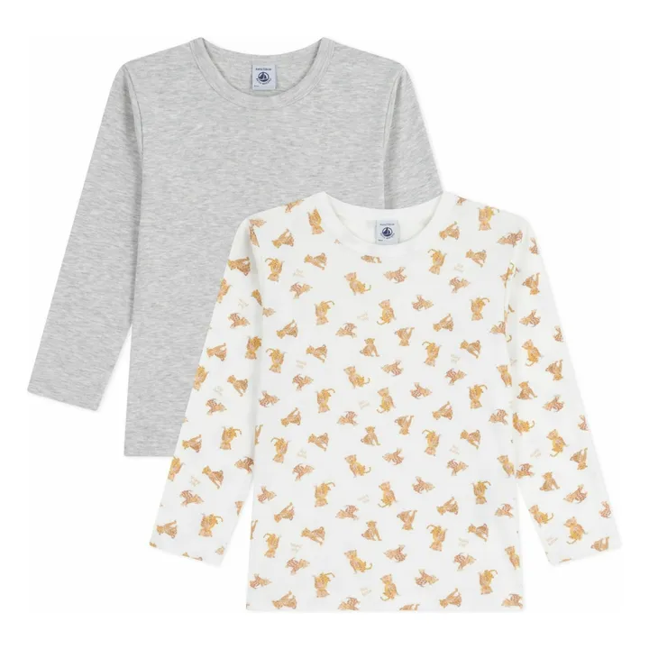 Lot 2 T-shirts Guépards | Blanc- Image produit n°0