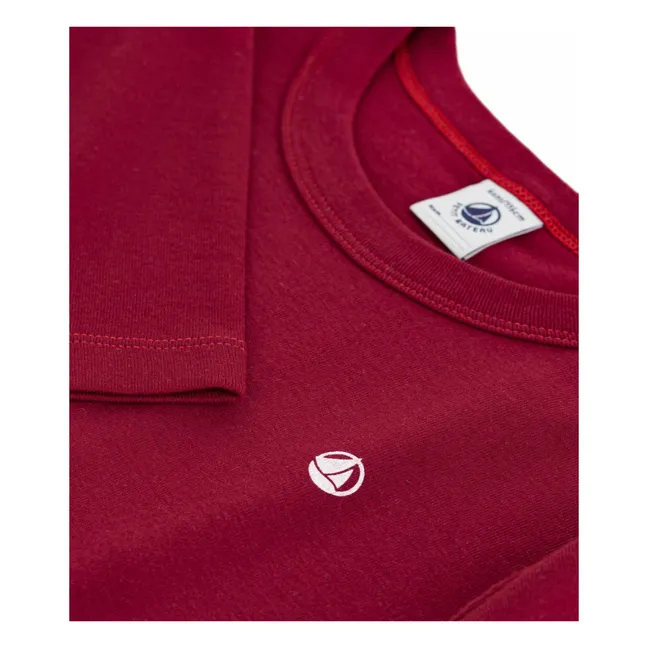 T-shirt Logo Coton Bio | Burgundy