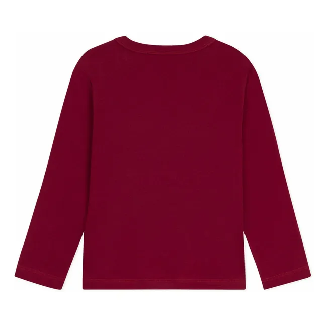 T-shirt Logo Coton Bio | Burgundy