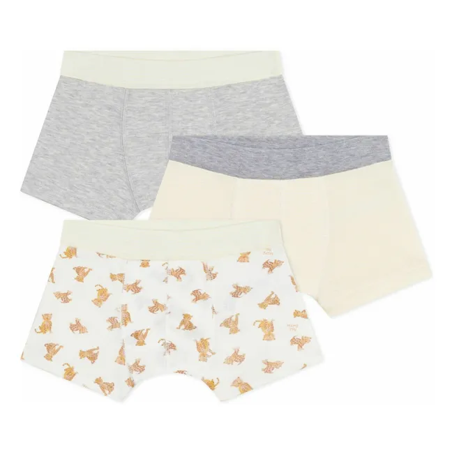 Lot 3 Boxers Guépards | Ecru