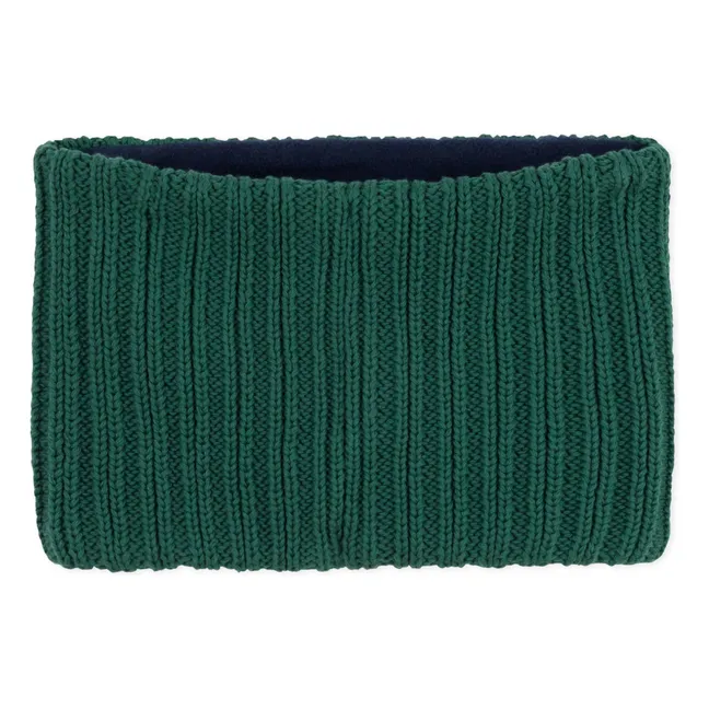 Snood Maille Côtelée Polaire | Vert sapin