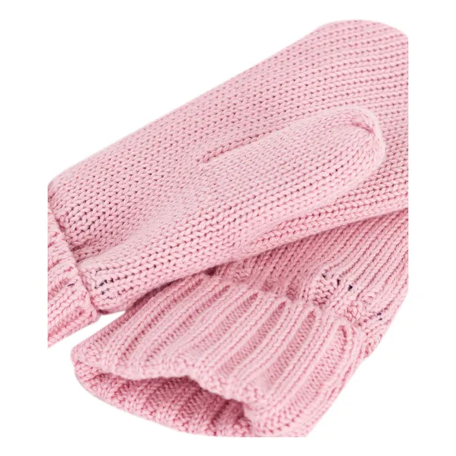 Gestrickte Fäustlinge | Rosa