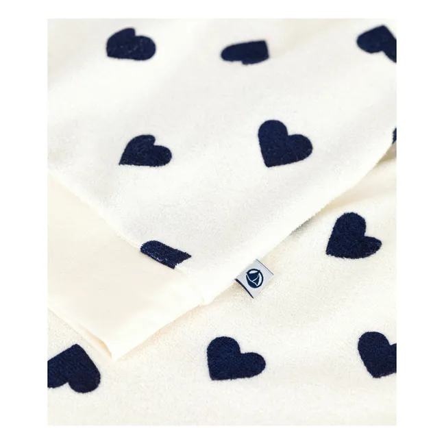 Pyjama Cœurs Eponge | Ecru