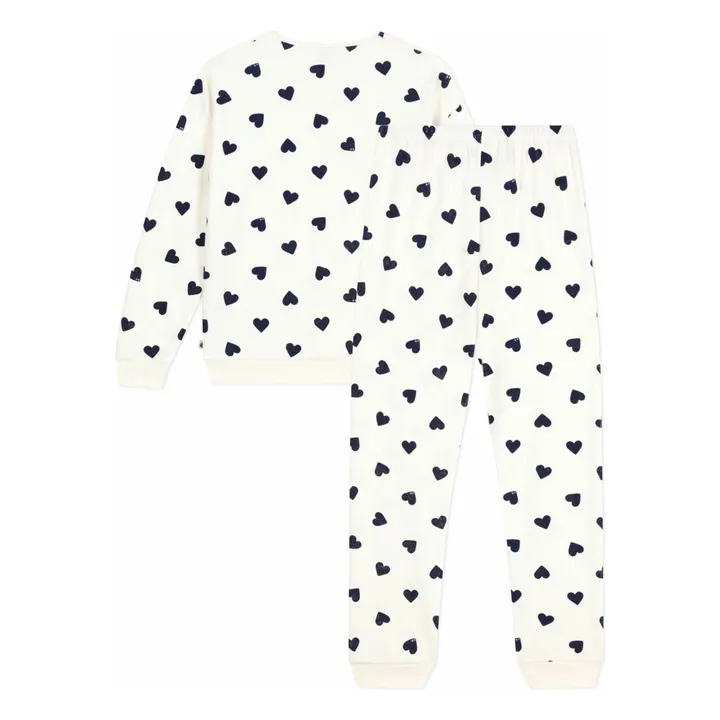 Pijama de corazones de esponja | Crudo- Imagen del producto n°1