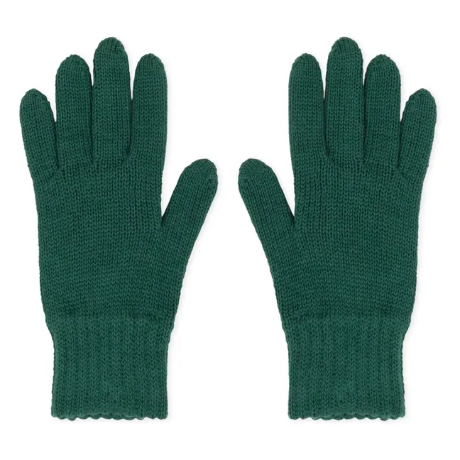 Bio-Baumwoll-Mesh-Handschuhe | Chromgrün
