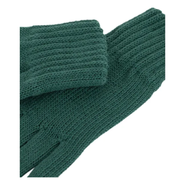 Bio-Baumwoll-Mesh-Handschuhe | Chromgrün