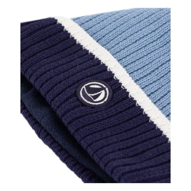 Colorblock Mesh Hut | Blau