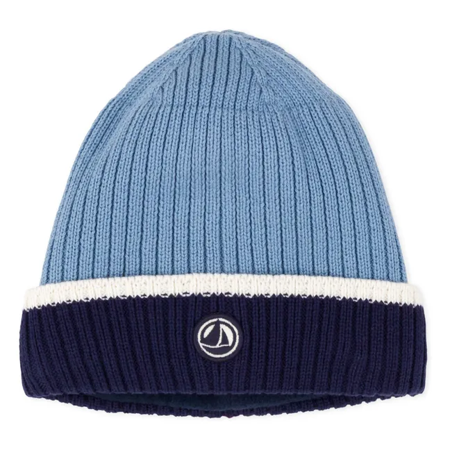 Colorblock Mesh Hut | Blau