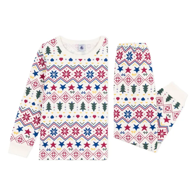 Pyjama Noël Coton Bio | Ecru