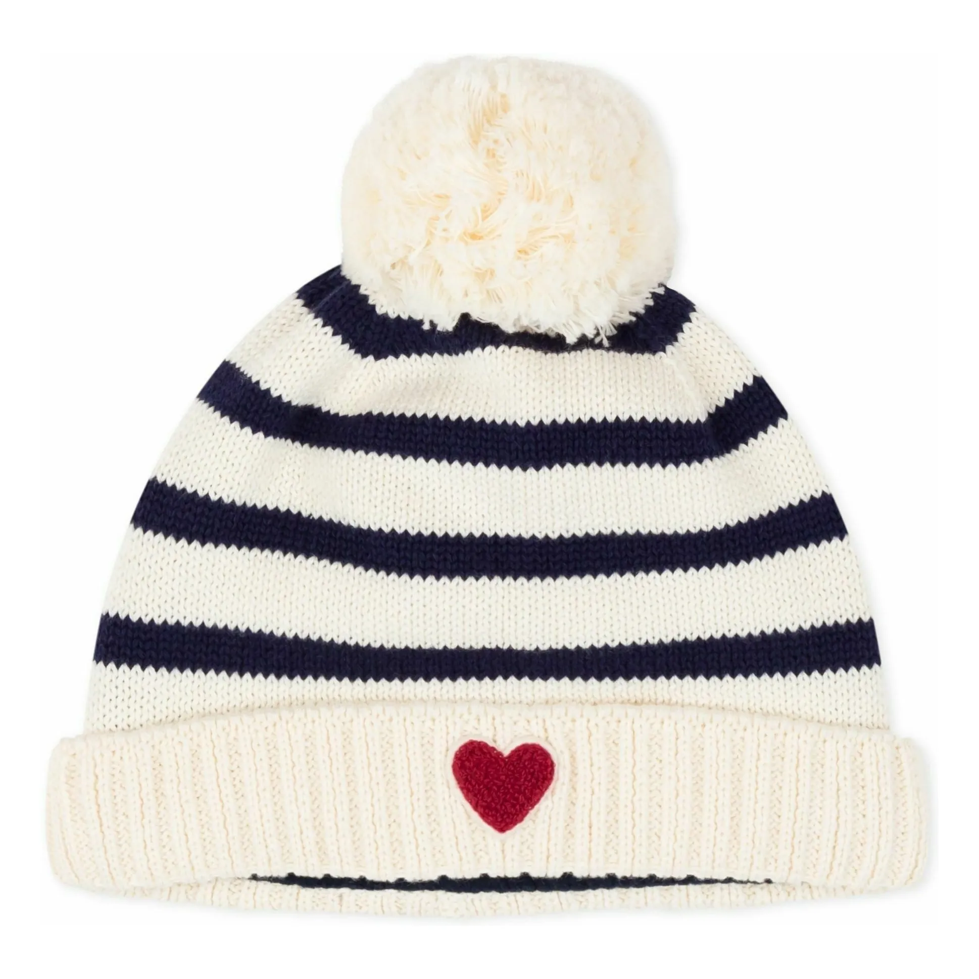 Petit Bateau Ecru Pompon Marinière Hat