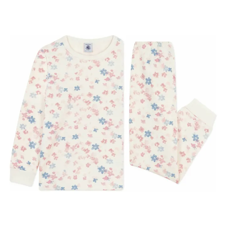 Pijama floral de algodón ecológico | Crudo- Imagen del producto n°2