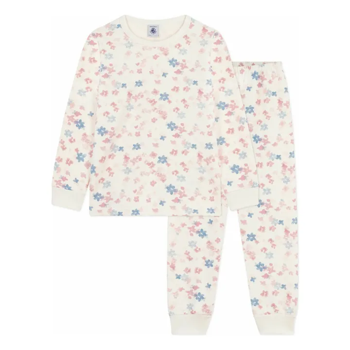 Pijama floral de algodón ecológico | Crudo- Imagen del producto n°0