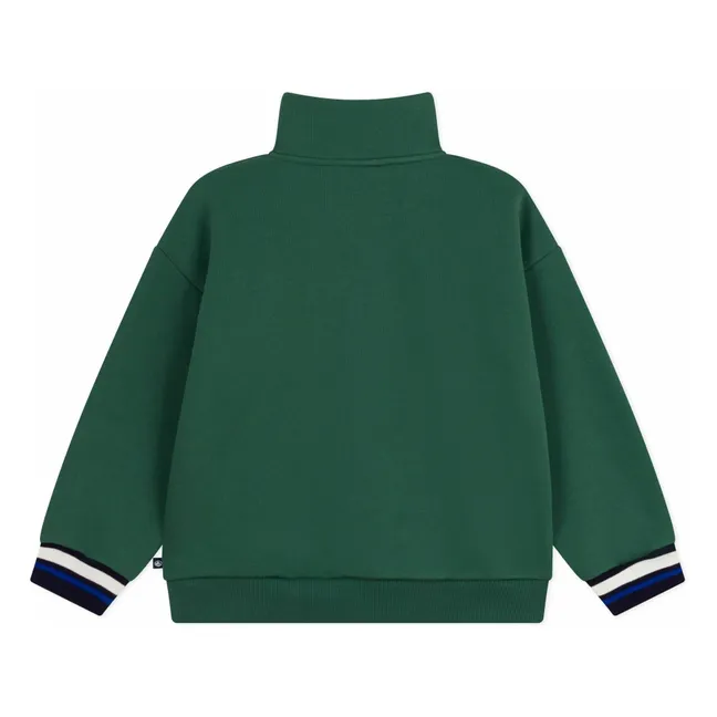 Sweat Col Cheminée Logo | Vert sapin