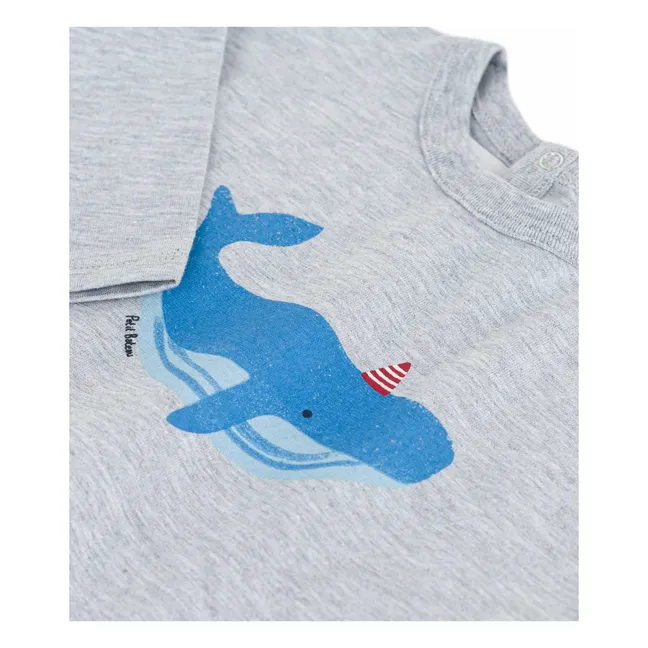 Whale T-shirt | Grey