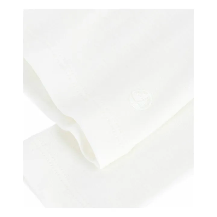 T-shirt Col Volants Coton Bio | Blanc- Image produit n°2