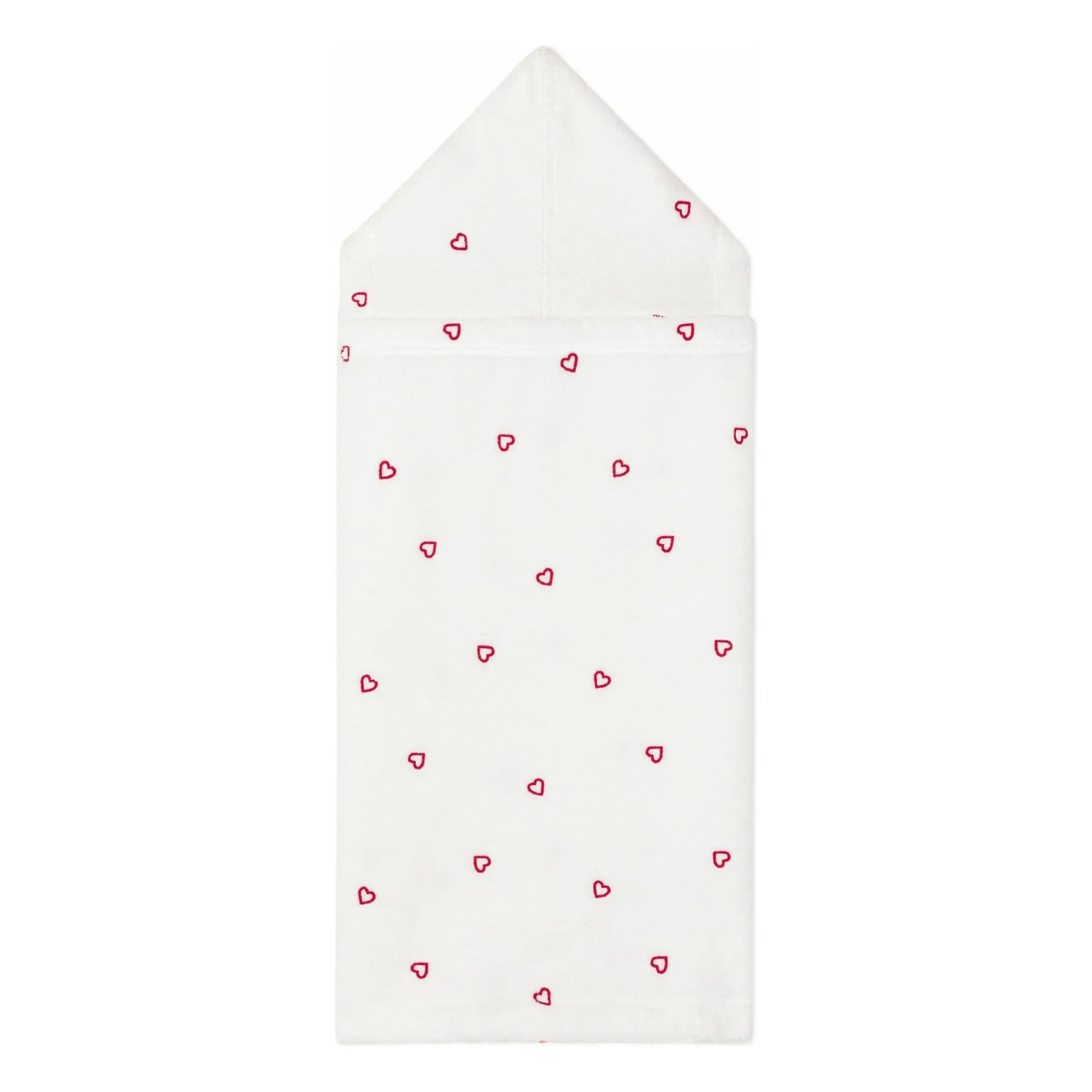 Cape de Bain Cœurs | Ecru- Image produit n°2