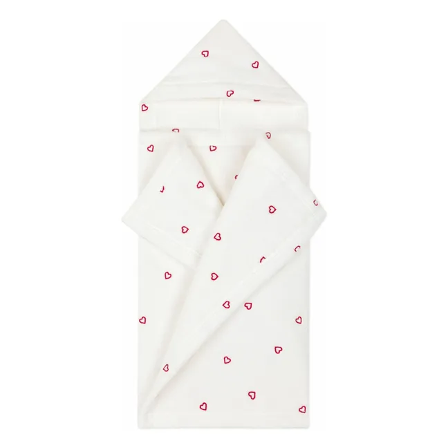 Hearts Bath Cape | Ecru