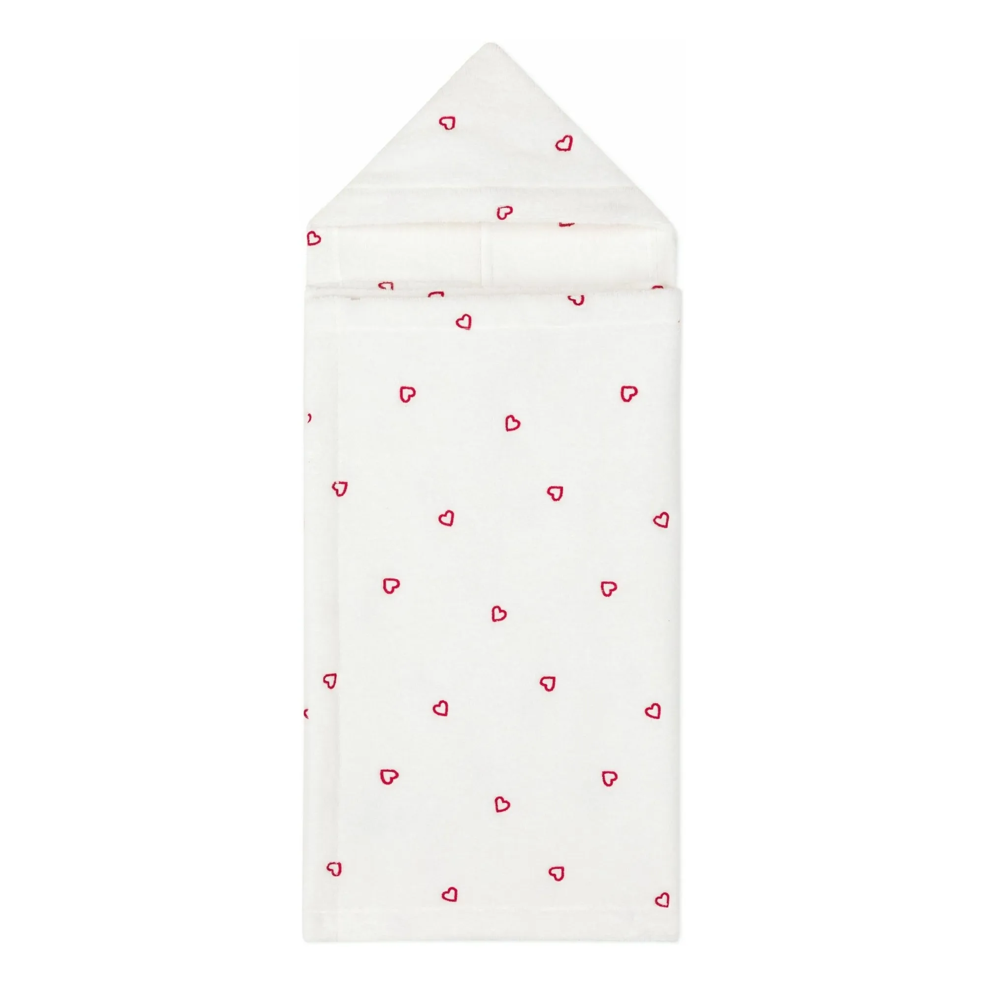 Cape de Bain Cœurs | Ecru- Image produit n°0