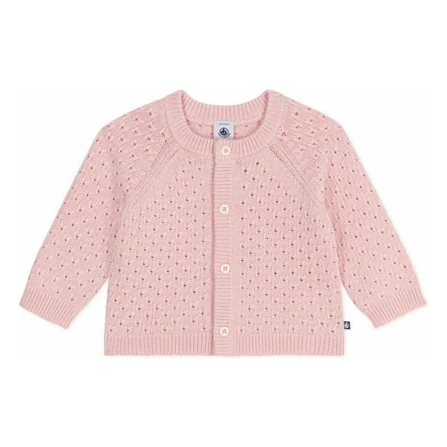 Petit Bateau Baby Strickjacke Unisex – Gesteppte Herzmotiv-Jacke Für Neugeborene