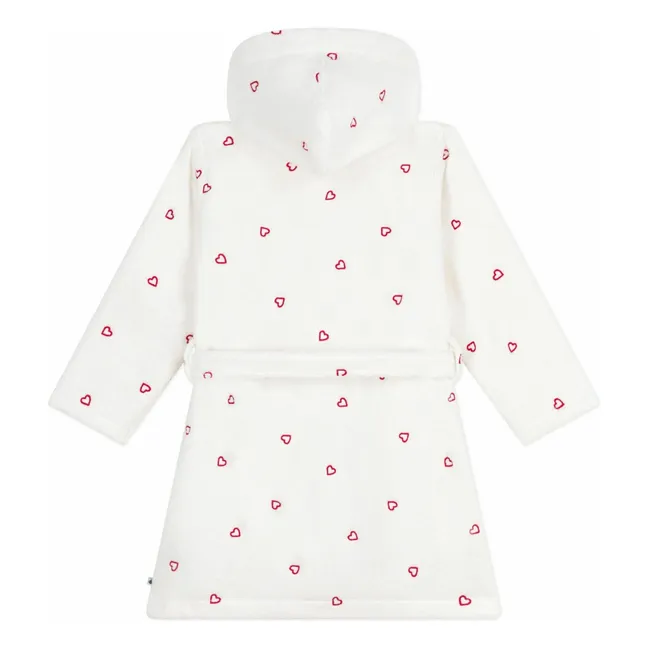 Hearts bathrobe | Ecru