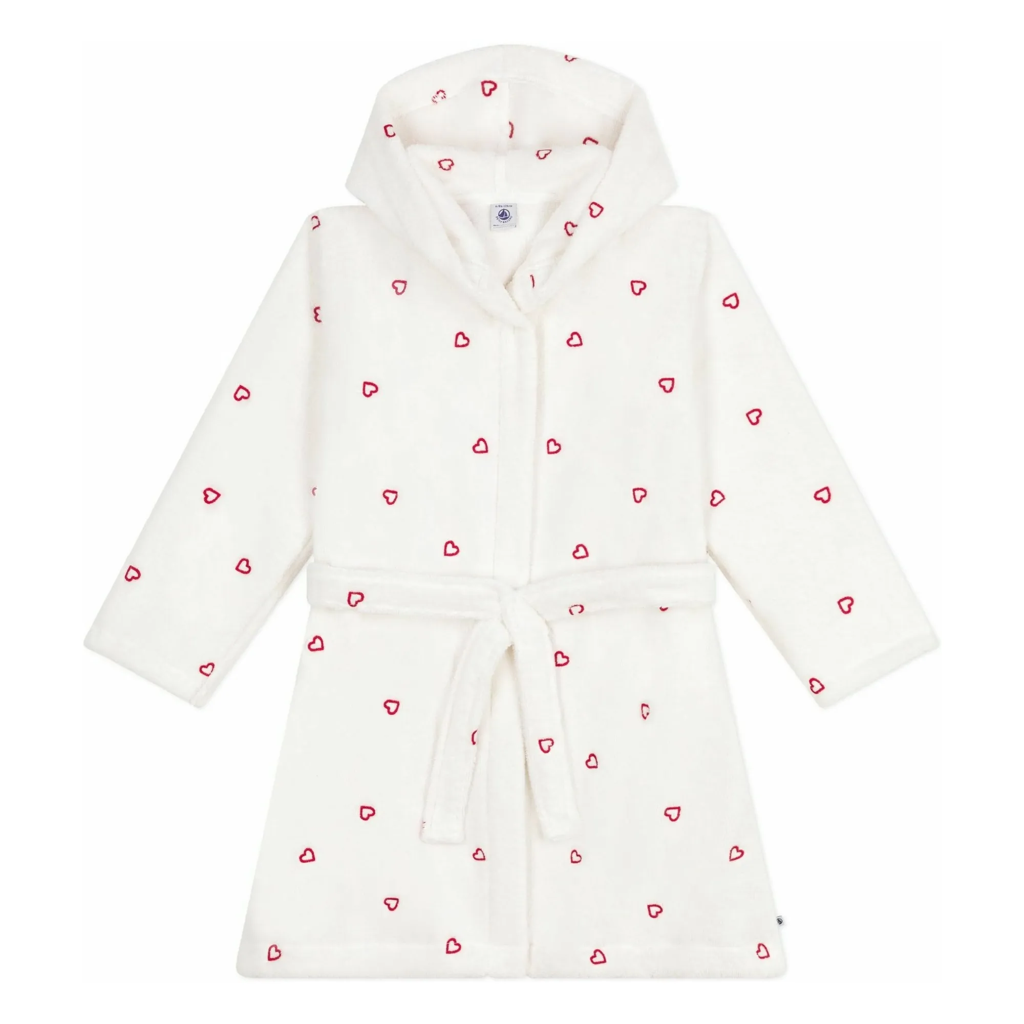 Petit Bateau Ecru Hearts Bathrobe
