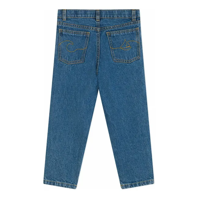 Jeans mit bestickten Taschen aus Bio-Baumwolle | Denim
