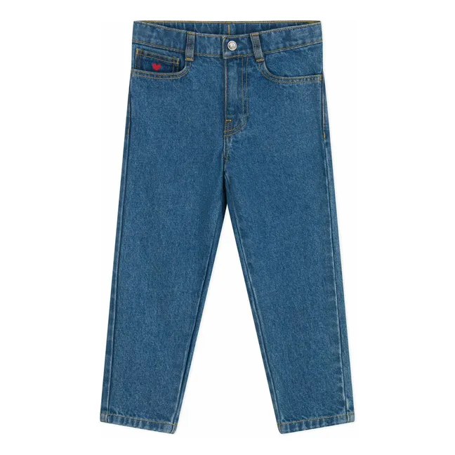 Jeans mit bestickten Taschen aus Bio-Baumwolle | Denim