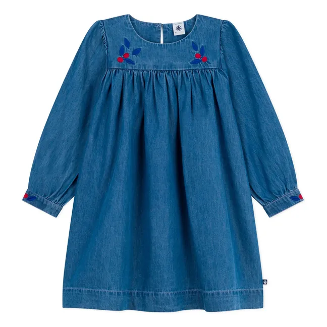 Organic Denim Cotton Light Dress | Denim blue
