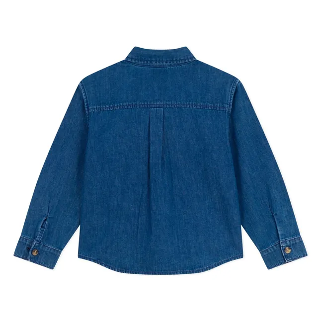 Chemise Jean Logo Coton Bio | Bleu jean