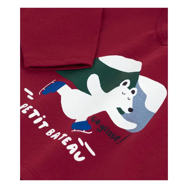 Camiseta Mountain Bear Algodón orgánico | Burdeos- Imagen del producto n°2