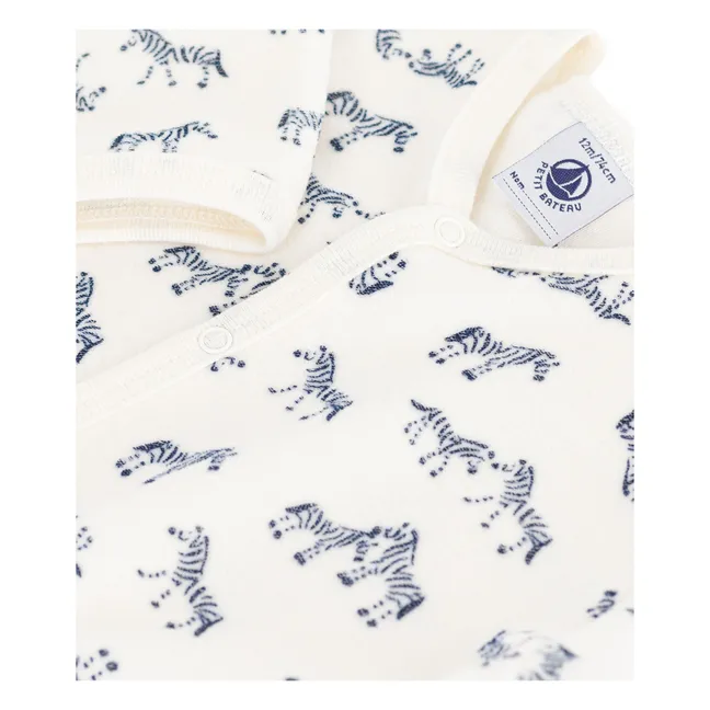 Pyjama Dors Bien Zèbres Coton Bio | Ecru