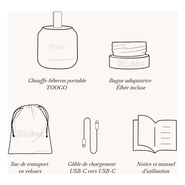 Chauffe-biberon nomade Toogo | Sable
