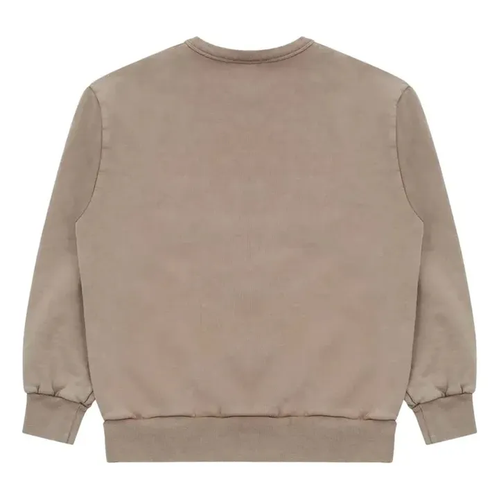 Blow organic cotton sweatshirt | Taupe brown- Product image n°2