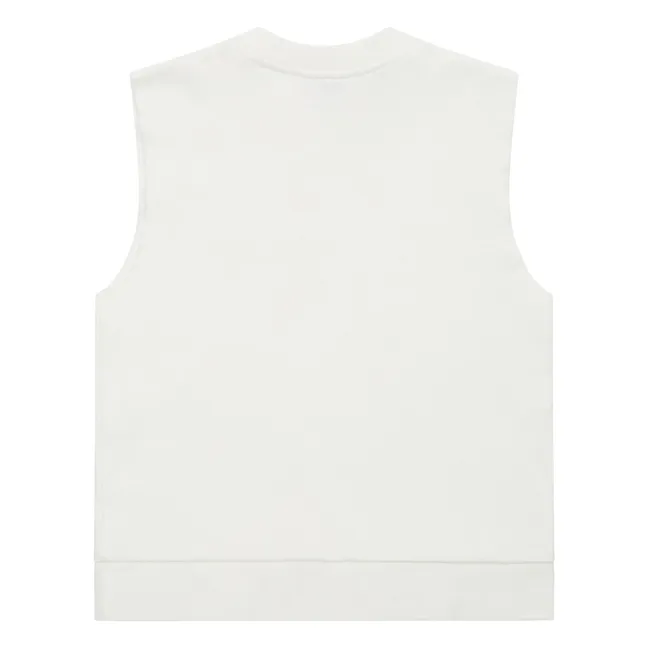 Sweat Sans Manches Clem Coton Bio | Blanc cassé