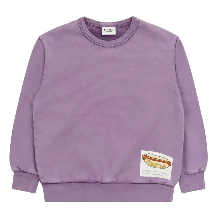 Finger In The Nose Mauve Blow Organic Cotton Sweatshirt