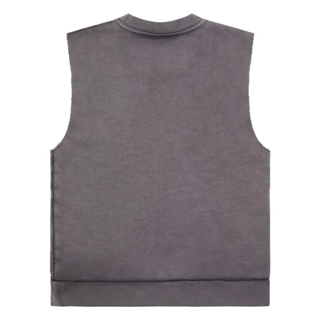 Sweat Sans Manches Clem Coton Bio | Gris charbon