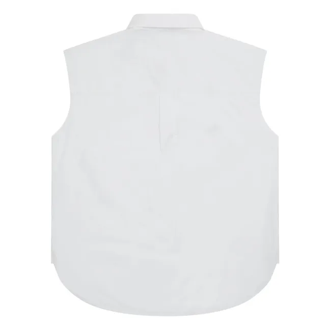 Laura Sleeveless Shirt | White