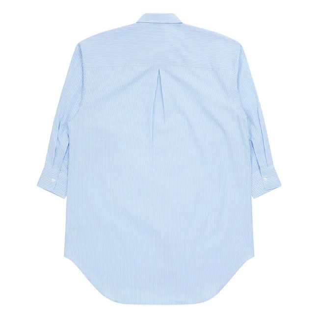 Robe Chemise Lydie Rayée | Bleu Clair