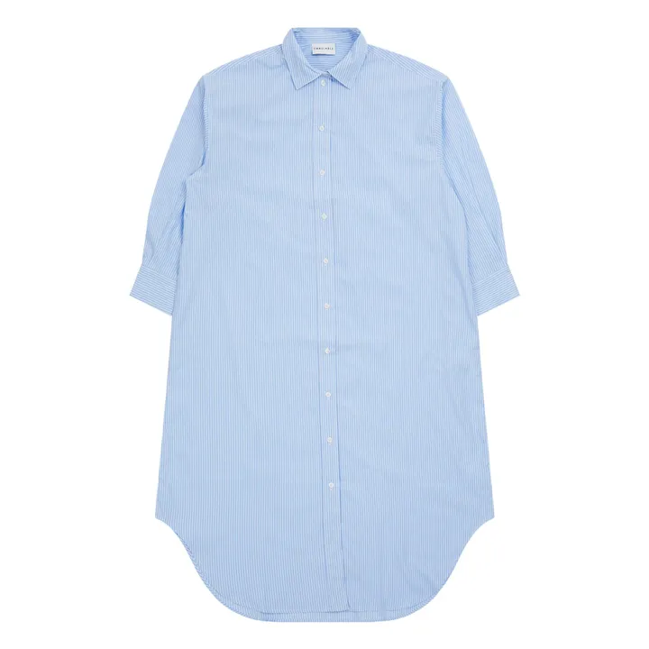 Robe Chemise Melissa Rayée | Bleu Clair- Image produit n°0