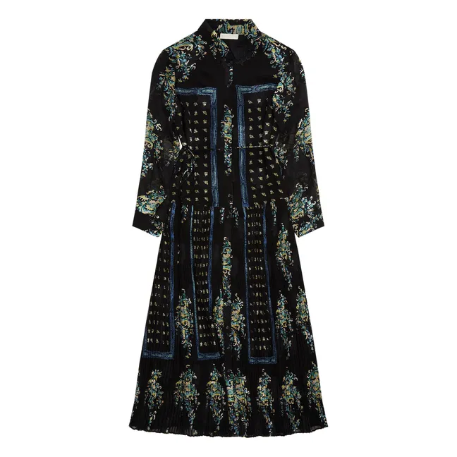 Robe Emilie Soie | Bleu nuit