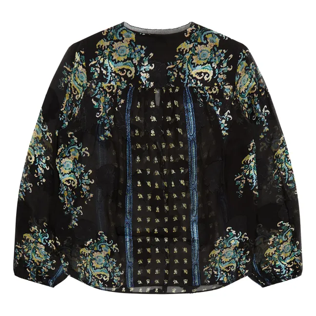 Blouse Aster Soie | Bleu nuit