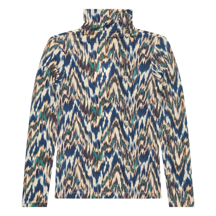 Camiseta con cuello vuelto Aurelia | Azul- Imagen del producto n°1