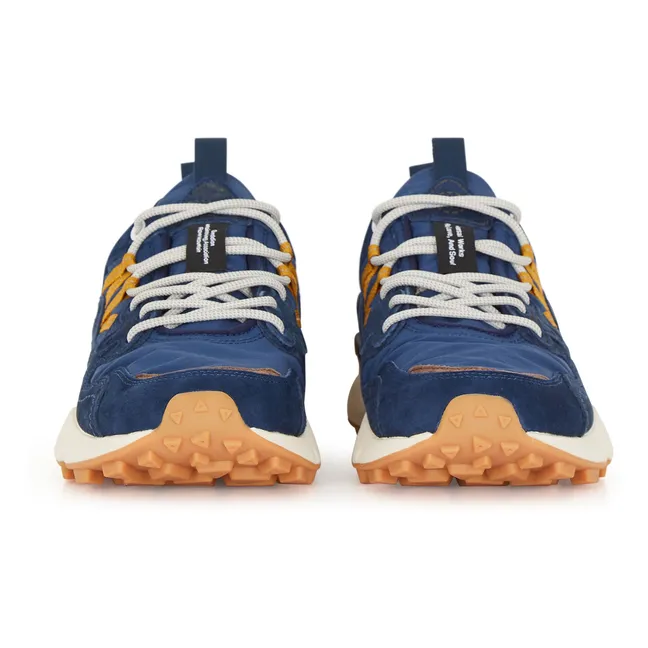 Universal Works x Flower Mountain collaboration - Yamano sneakers  | Navy blue