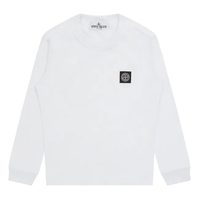 Camiseta de manga larga con logotipo | Blanco