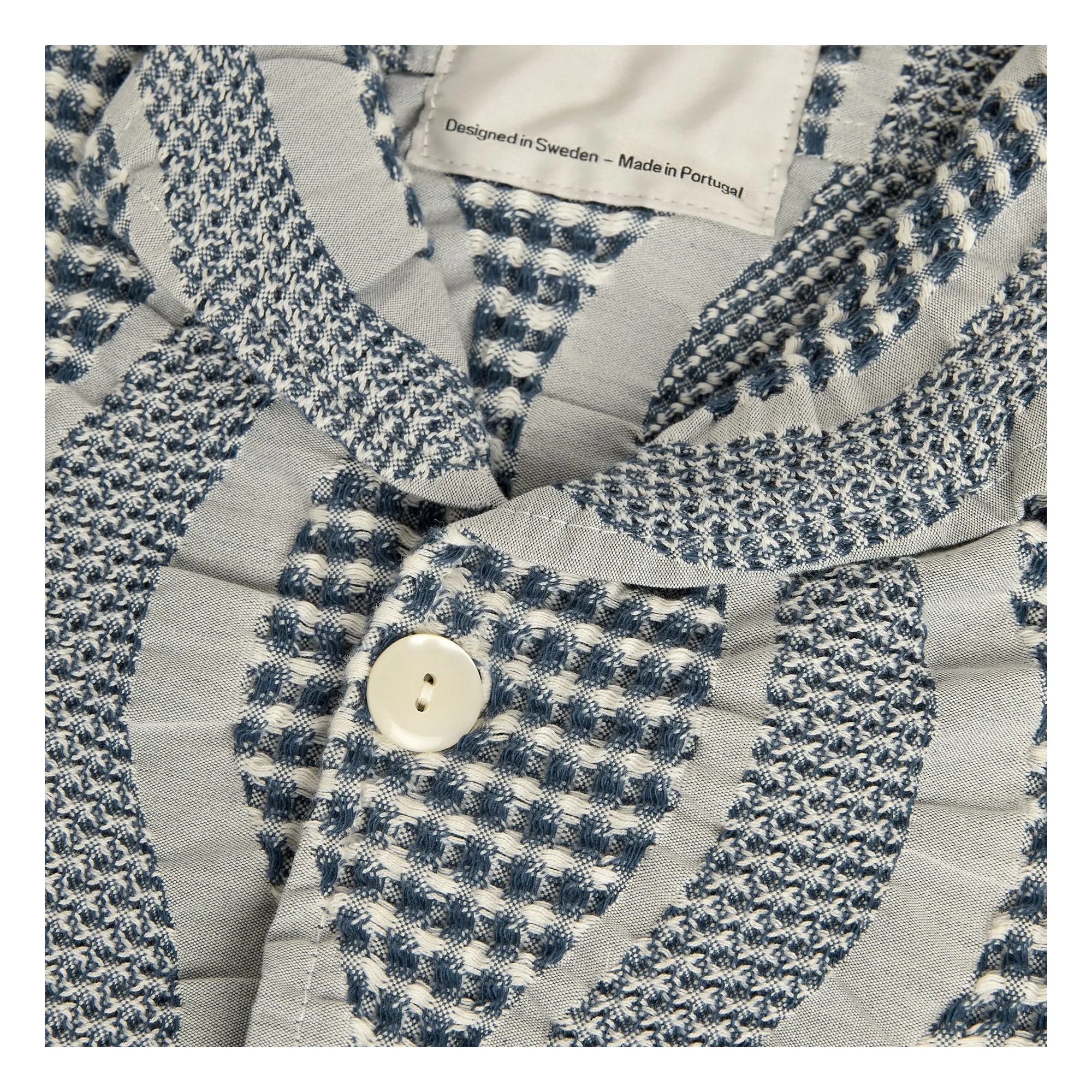 Chemise Como Cuba Waffle | Bleu- Image produit n°4