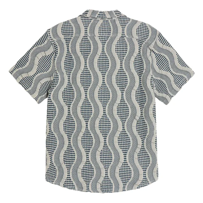 Chemise Como Cuba Waffle | Bleu