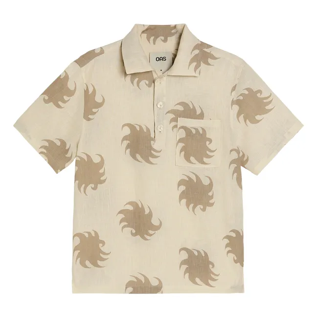 Hazel Ember Camisa de lino de Girona | Beige