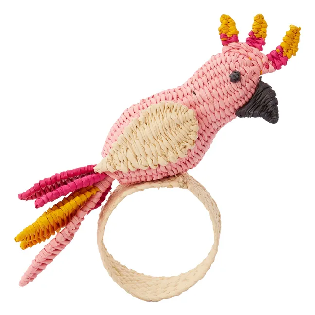 Cockatoo napkin ring | Pink