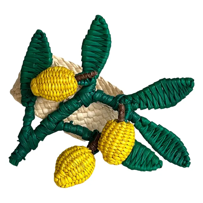 Rond de serviette Branche de citronnier | Jaune