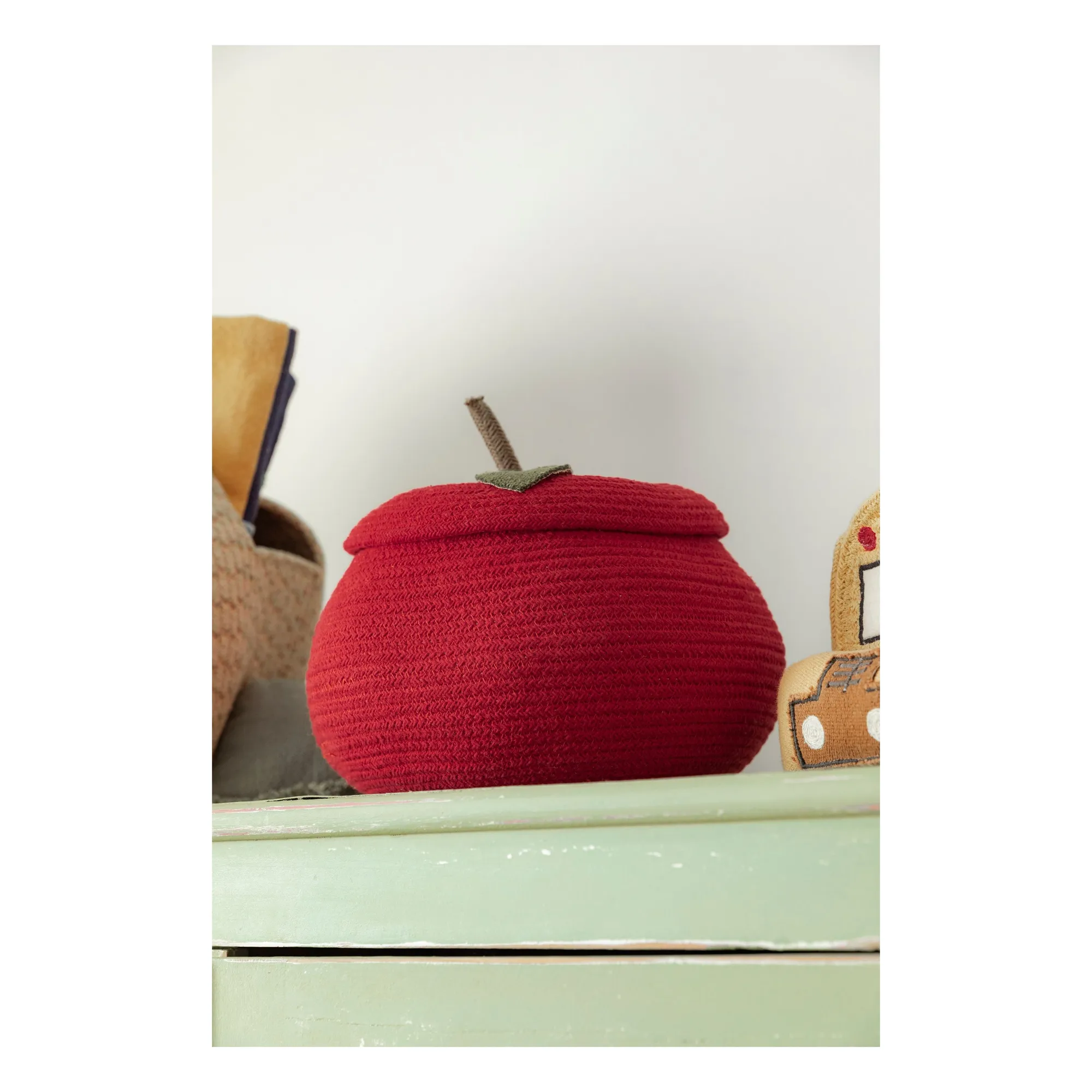Panier de rangement Pomme | Rouge- Image produit n°2